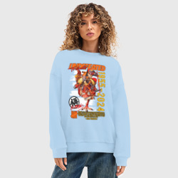 Женский свитшот oversize без начеса хлопок Dragon ball Gokuu Son - фото 2