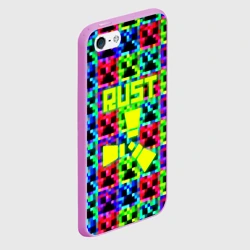 Чехол для iPhone 5/5S матовый Minecraft x rust - фото 2