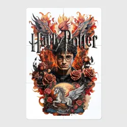 Магнитный плакат 2Х3 Гарри Поттер на фоне феникса и пегаса