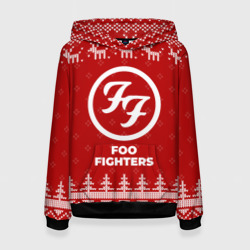 Женская толстовка 3D Новогодний Foo Fighters с оленями