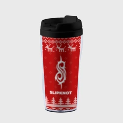 Термокружка-непроливайка Новогодний Slipknot с оленями