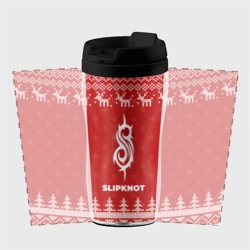 Термокружка-непроливайка Новогодний Slipknot с оленями - фото 2