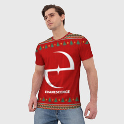 Мужская футболка 3D Evanescence new year - фото 2