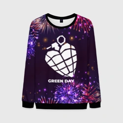 Мужской свитшот 3D Праздничный Green Day