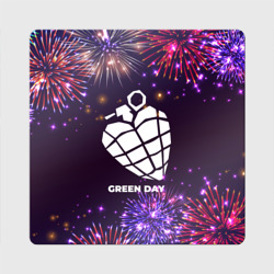 Магнит виниловый Квадрат Праздничный Green Day