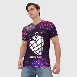 Мужская футболка 3D Праздничный Green Day - фото 2