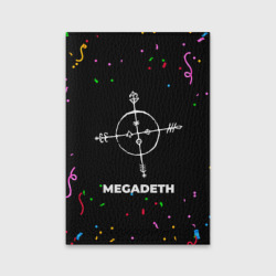 Обложка для паспорта матовая кожа Megadeth конфети