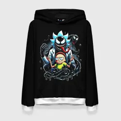 Женская толстовка 3D Morty and Rick - we are Venom