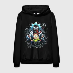 Мужская толстовка 3D Morty and Rick - we are Venom