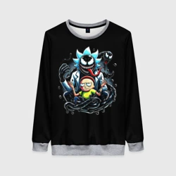 Женский свитшот 3D Morty and Rick - we are Venom