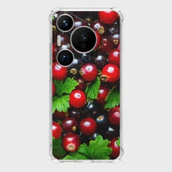 Чехол для Huawei Pura 70 Pro Зеленая черная смородина