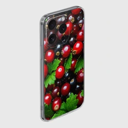 Чехол для iPhone 15 Pro Max силиконовый с защитой камеры Зеленая черная смородина - фото 2