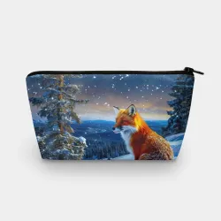 Косметичка 3D Лисичка в зимнем лесу