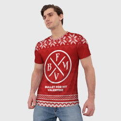 Мужская футболка 3D Новогодний Bullet For My Valentine - фото 2