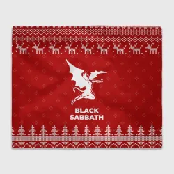 Плед 3D Новогодний Black Sabbath с оленями