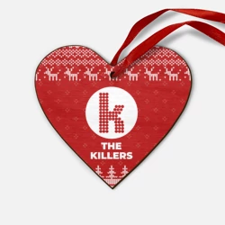 Деревянная игрушка Сердце Новогодний The Killers с оленями