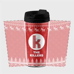 Термокружка-непроливайка Новогодний The Killers с оленями - фото 2