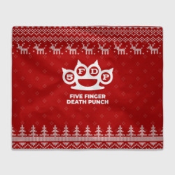 Плед 3D Новогодний Five Finger Death Punch с оленями