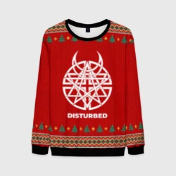 Мужской свитшот 3D Disturbed new year