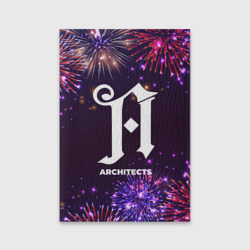 Обложка для паспорта матовая кожа Праздничный Architects