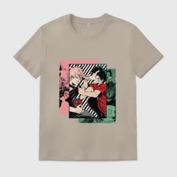 Мужская футболка хлопок Моя геройская академия Бакуго и Деку