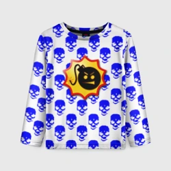 Детский лонгслив 3D Serious Sam skull pattern