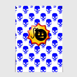 Постер Serious Sam skull pattern