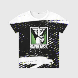 Детская футболка 3D Rainbow six краски штрихи