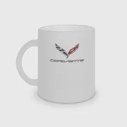 Кружка матовая стеклянная Chevrolet Corvette - racing team
