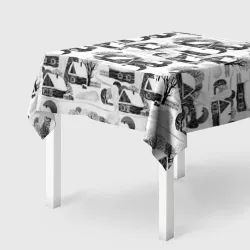 Скатерть 3D Заснеженная деревня