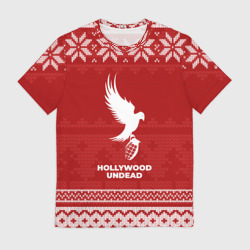 Мужская футболка 3D Новогодний Hollywood Undead