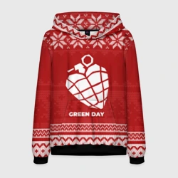 Мужская толстовка 3D Новогодний Green Day