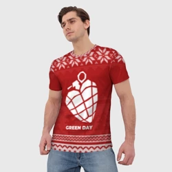 Мужская футболка 3D Новогодний Green Day - фото 2