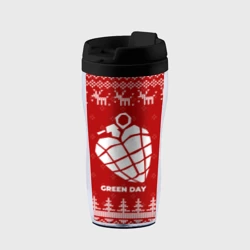 Термокружка-непроливайка Новогодний Green Day с оленями
