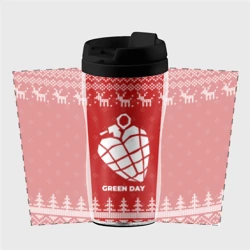 Термокружка-непроливайка Новогодний Green Day с оленями - фото 2
