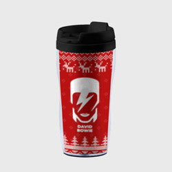 Термокружка-непроливайка Новогодний David Bowie с оленями