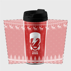 Термокружка-непроливайка Новогодний David Bowie с оленями - фото 2