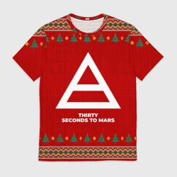Мужская футболка 3D Thirty Seconds to Mars new year