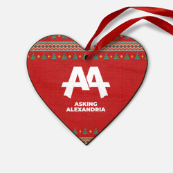 Деревянная игрушка Сердце Asking Alexandria new year
