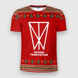 Мужская футболка 3D Slim Within Temptation new year