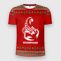 Мужская футболка 3D Slim Scorpions new year