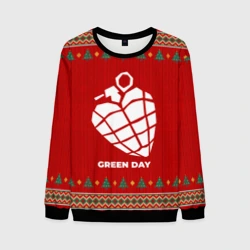 Мужской свитшот 3D Green Day new year
