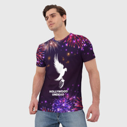 Мужская футболка 3D Праздничный Hollywood Undead - фото 2