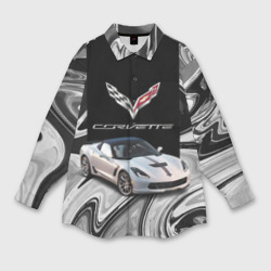 Женская рубашка oversize 3D Chevrolet Corvette - motorsport  racing team