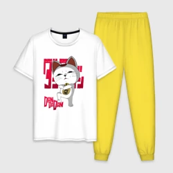 Мужская пижама с белой футболкой хлопок Турбо бабка Дандадан