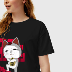 Женская футболка хлопок Oversize Турбо бабка - фото 2