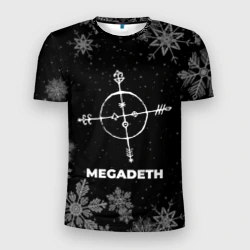 Мужская футболка 3D Slim Снежный Megadeth
