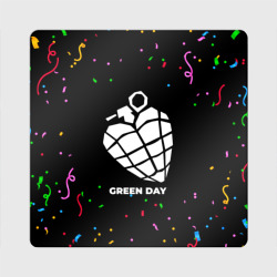 Магнит виниловый Квадрат Green Day конфети