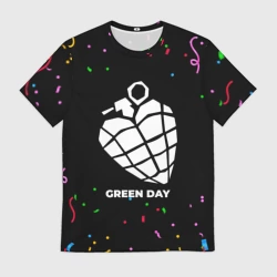 Мужская футболка 3D Green Day конфети
