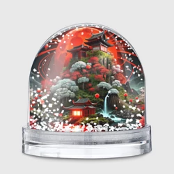 Игрушка Снежный шар Японская гора природа